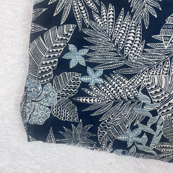 Cooke Street Honolulu Hawaiian Shirt Mens‎ Large Blue Print Pineapple Hibiscus - Picture 4 of 6